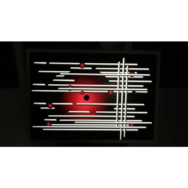 Red Acrylic Glass Sconce, 2000s, in Very Good conditions. Designed 1980 to 1989 European Plug (up to 250V).The wiring of...
