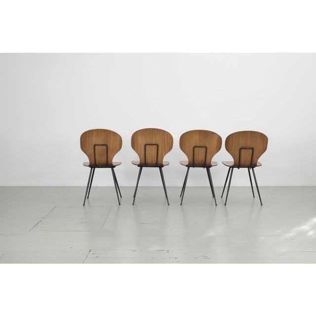 Italian Chairs by Carlo Ratti for Industria Legni Curvati, 1950s, Set of 4 For Sale - Image 4 of 18