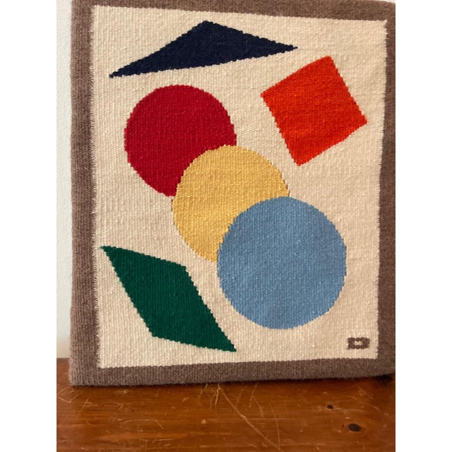 Abstract 1970s Modern Weaving of Shapes Textile Art For Sale - Image 3 of 6