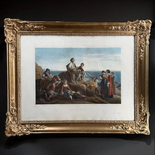 Léopold Robert, L’Improvisateur, 1845, Glass & Wood & Paper For Sale - Image 14 of 14