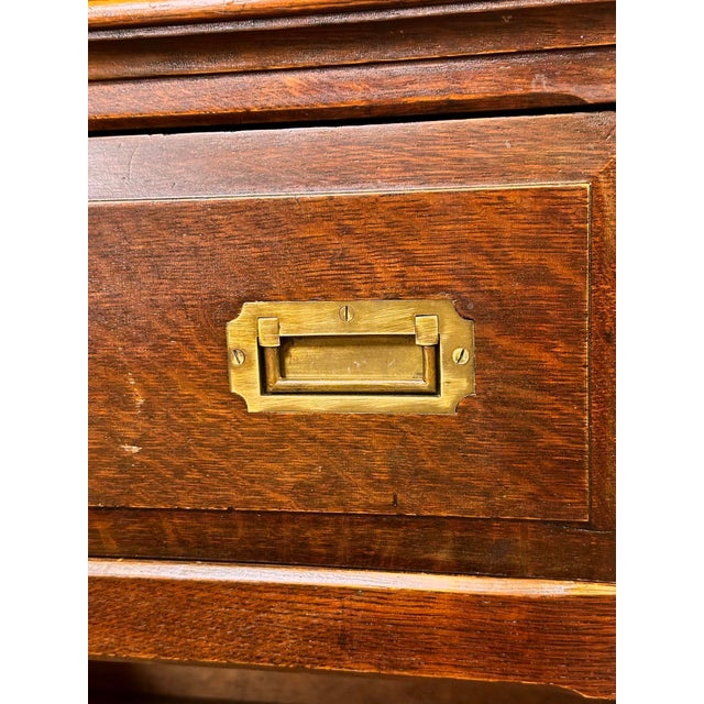 Late 19th Century Solid Quarter Sawn Oak Cabinet For Sale In New York - Image 6 of 14