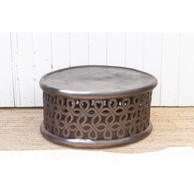 African Exceptional Large African Floral Bamileke Table For Sale - Image 3 of 11
