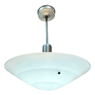 Memphis Streamline Sky Blue Art Glass Chandelier Pendant Light by Three Zone For Sale