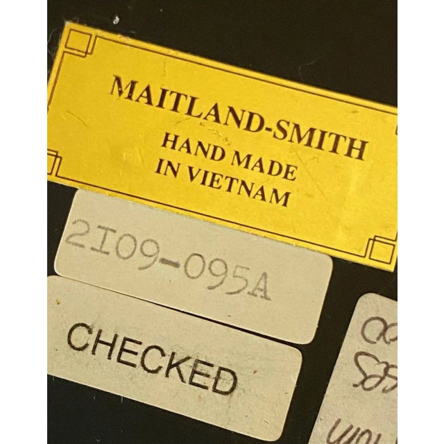 1980s Maitland Smith Tall Red and Egg Shell Vase For Sale - Image 5 of 6