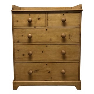 Antique English Pine Chest of Drawers For Sale