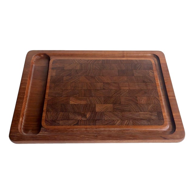 1960s Danish Teak Wood Charcuterie Board Designed by Jens H. Quistgaard for Dansk For Sale