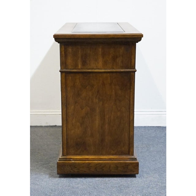 Bernhardt / Hibriten Burled Walnut Asian Chinoiserie Style 42" Server W. Granite Top For Sale - Image 10 of 14