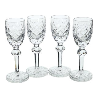 Late 20th Century Waterford Powerscourt Crystal Wine Glasses - Set of Four For Sale