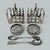 Antique Sterling Silver Pair Lowe Toast Rack Crystal Salt Cellars 1910 7.9 Ozs For Sale - Image 6 of 6