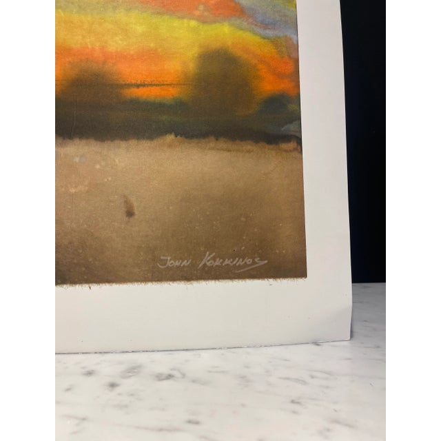Late 20th Century Watercolor Painting by John Kokkinos For Sale - Image 4 of 4
