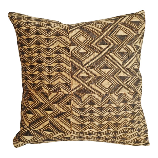 Kuba Grass Textile Pillow For Sale