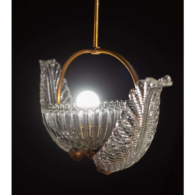 Art Deco Barovier E Toso Pendant Light, 1940 For Sale - Image 3 of 12