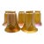 Early 20th Century Quezal Gold Iridescent "Pulled Feather" Art Glass Lamp Shades, Set of Five 5 For Sale
