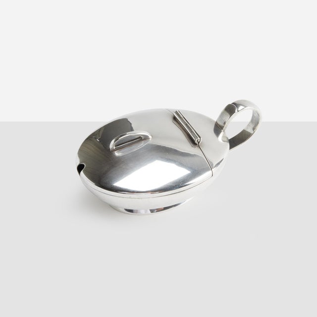 Silver Silver-Plated Alpacca Sugar Bowl and Creamer by Gio Ponti for Fratelli Calderoni - A Pair For Sale - Image 8 of 18