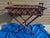 Vintage Butler Tray Serving Table Featuring a Dark Stained Finish and Distinctive Woven Rattan Panels. For Sale - Image 4 of 14