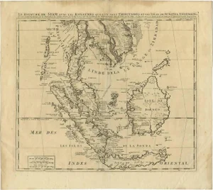 Antique Map of Southeast Asia by H. Chatelain, 1720