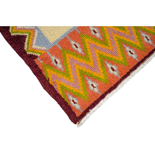 Native American Style Handmade Turkish Rug - 6′6″ × 9′11″ For Sale - Image 11 of 12