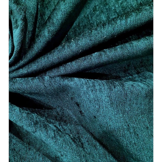 Schumacher "“Sicily” Jade Silk Blend Chenille Fabric- 8.4 Yards For Sale In Los Angeles - Image 6 of 7