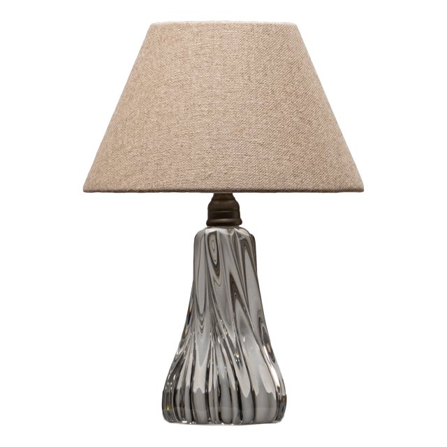 Twisted Crystal Table Lamp from Baccarat, France, 1960s For Sale