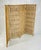 Contemporary Vintage Rattan Folding Screen Room Divider With Brass Hardware, Organic Modern For Sale - Image 3 of 18