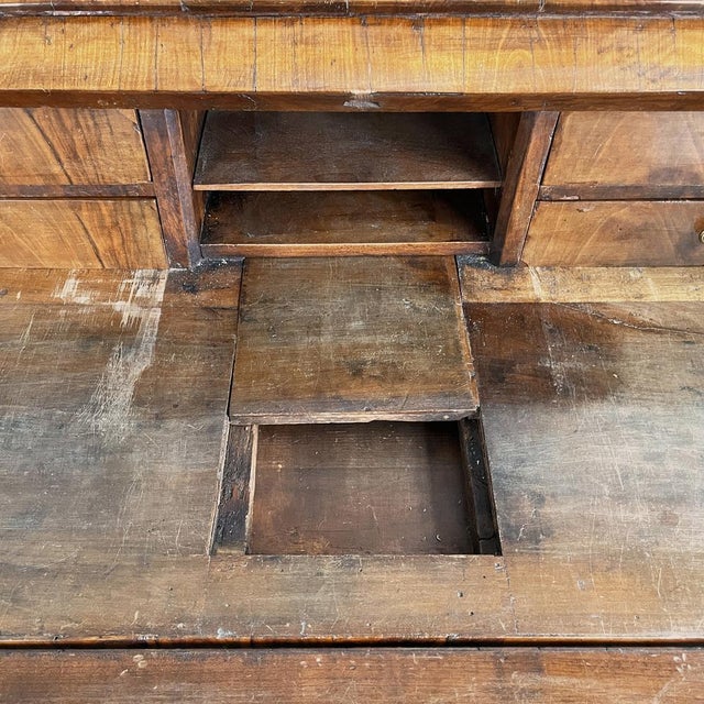 Italian Drop-Leaf Chest of Drawers in Inlaid Wood, 1700s For Sale - Image 10 of 18