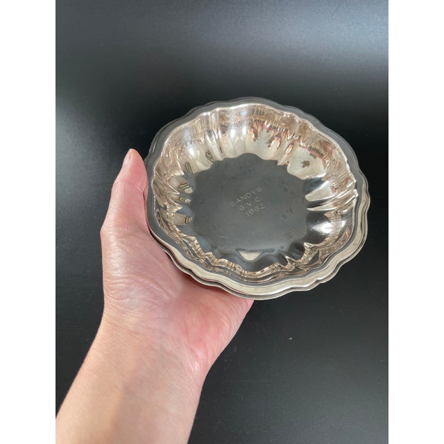 Metal Vintage Oneida Modern Baroque Silverplate Bon Bon Dish For Sale - Image 7 of 7