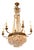 Large Empire French Six Branch Tent and Waterfall Chandelier, 1890 For Sale