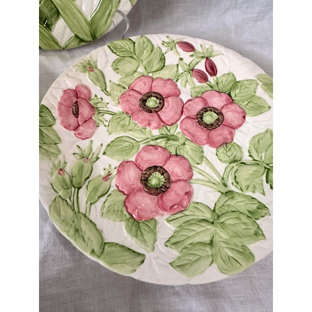 Shafford China Set of 4 "Fleurs Du Jour" by Shafford Floral Plates For Sale - Image 4 of 8