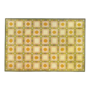 1960 Vintage Portuguese Needlepoint Rug, Room size, W/ Squares