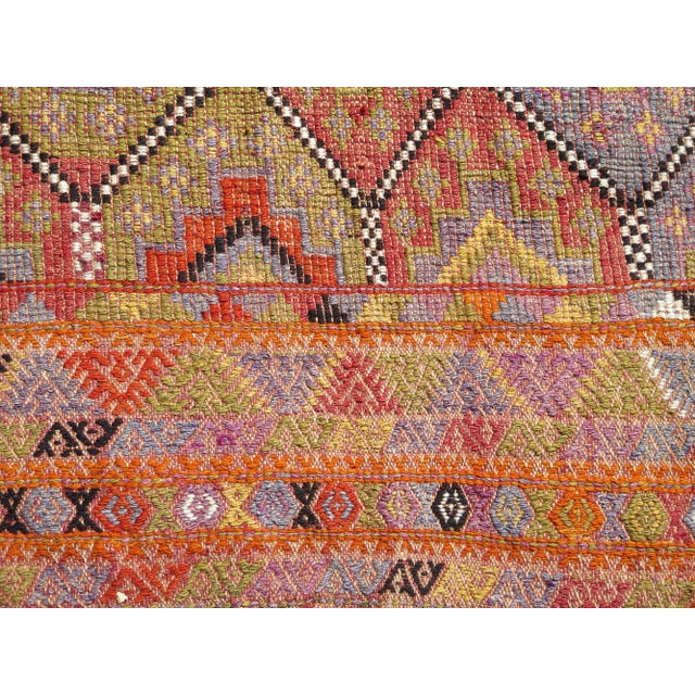 Vintage Turkish Handmade Kilim Boho Area Rugs For Sale - Image 10 of 11