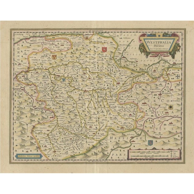 Antique Map of the Duchy of Westphalia For Sale