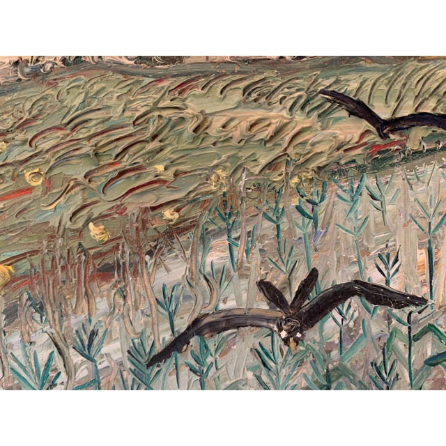 Green 1950s James Apostle "Tobacco Road" Painting For Sale - Image 8 of 13