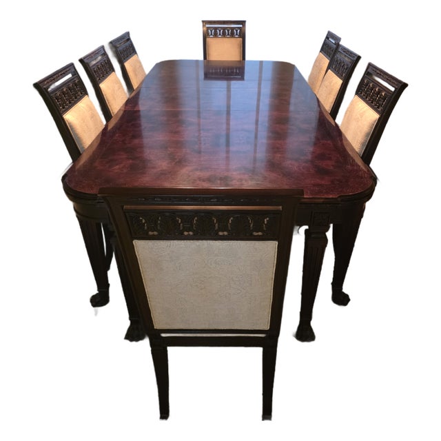 Henredon Mahogany Dining Table - Set of 9 For Sale