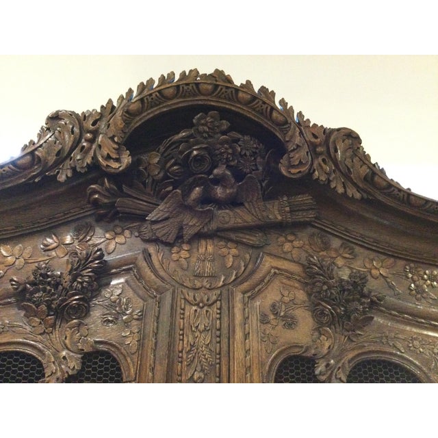 Brown Antique French Oak Armoire, 18th Century For Sale - Image 8 of 13