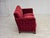 Red Danish Three-Seater Sofa in Furniture Velour and Oak Wood, 1950s For Sale - Image 8 of 18