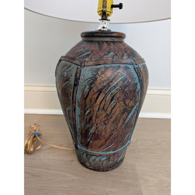 Late 20th Century 1990s Postmodern Ceramic Lamp Brutalist Style by Elite Lighting For Sale - Image 5 of 13