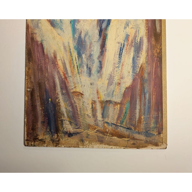 Mid 20th Century Vintage Double-Sided Painting, CoBrA-Style Abstraction & Mystical Figures 1950s For Sale - Image 5 of 6