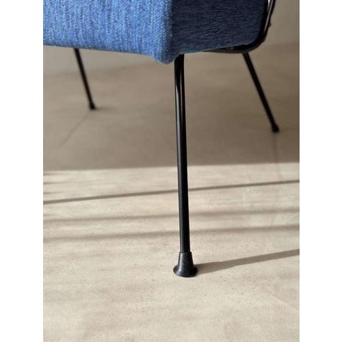 Petrol Blue Model 1409 Armchair by André Cordemeyer for Gispen, 1960s For Sale - Image 11 of 13