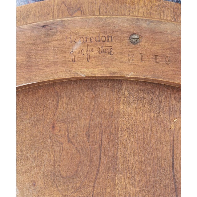 1960s Henredon Fine Furniture Walnut and Brass Ring Side Table For Sale - Image 10 of 12