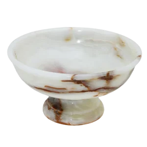 White Marble Pedestal Bowl