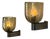 Iridescent Hammered Murano Glass Sconces attributed to Archimede Seguso, 1940s, Set of 2 For Sale