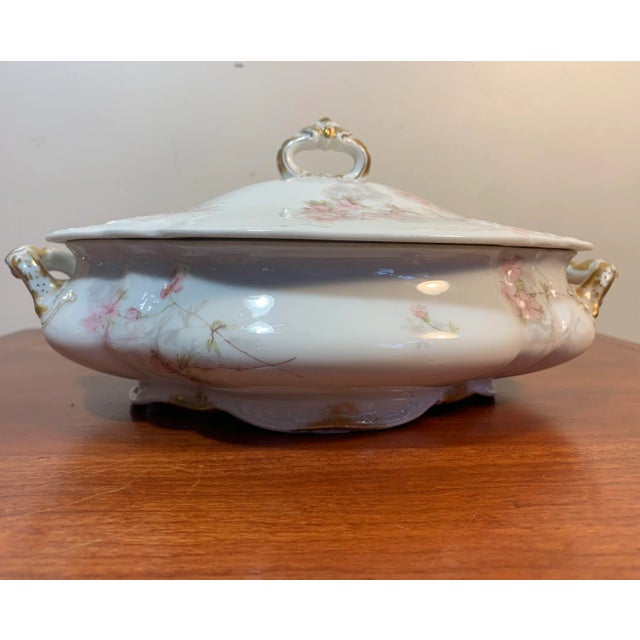 Antique Oval Scalloped Edge Porcelain Serving Dish Haviland & Co For Sale - Image 10 of 10