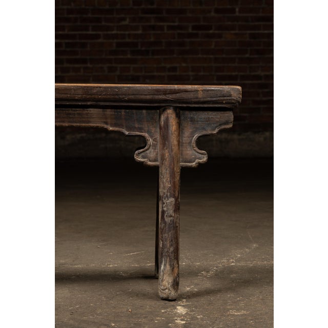 Wood Late 19th Century Rustic East Asian Wooden Prayer Bench For Sale - Image 7 of 8