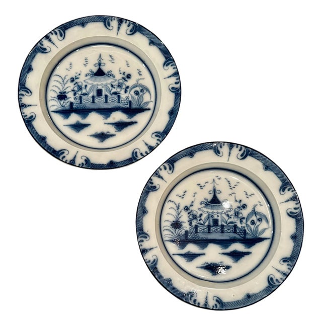 Chinese Chinese Style English Pearlware Plates - a Pair For Sale - Image 3 of 5