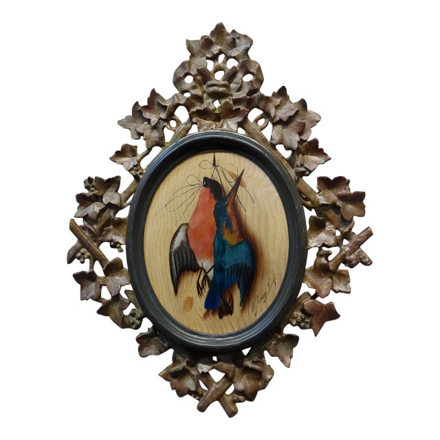 Michelangelo Meucci -19th Century Still Life of Song Birds -Oil Painting For Sale