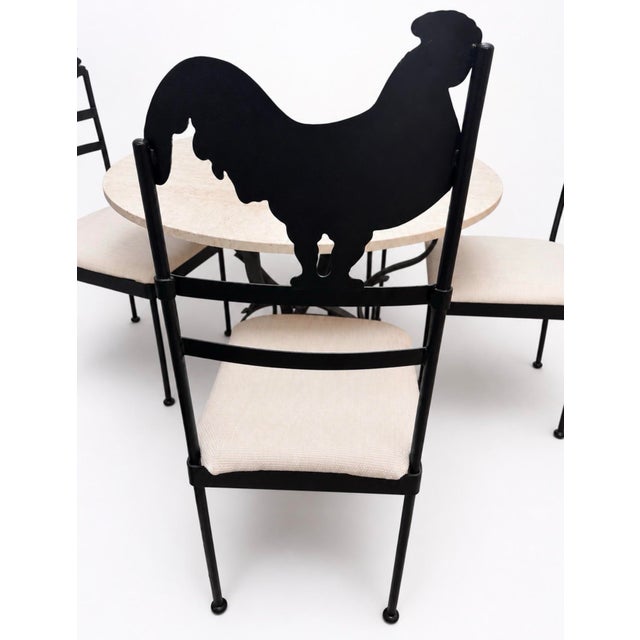 1980s 1980s Iron Farmhouse Animal Silhouette Dining Chairs, Set of 4 For Sale - Image 5 of 12