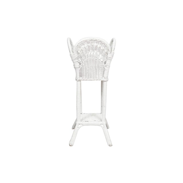 Traditional White Wicker Planter For Sale - Image 3 of 6