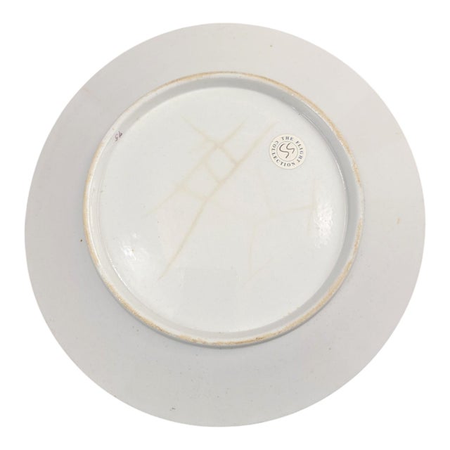 Hollywood Regency Antique Porcelain Plate from Worcester, 1820 For Sale - Image 3 of 6