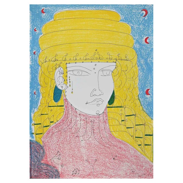 Tono Zancanaro, Poppea, Original Lithograph, 1981 For Sale