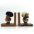 Brown Wood Optymist & Pesymist Hans Bolling Bookends, 1960s, Set of 2 For Sale - Image 8 of 10